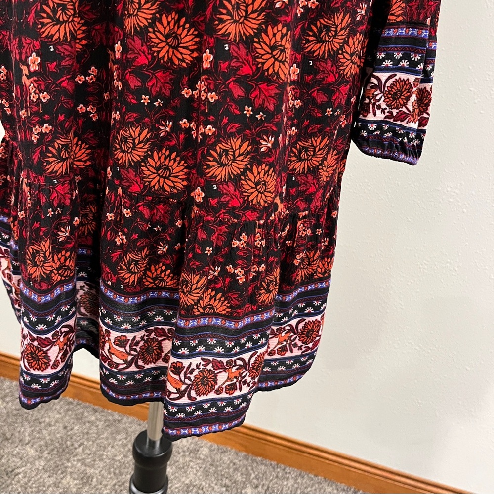 Old Navy Floral and deer print long sleeve Dress size petite small - Picture 4 of 14